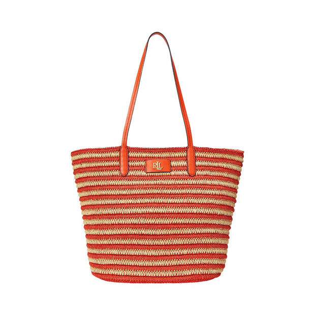 Striped Straw Large Brie Tote Bag - Stilshoppen