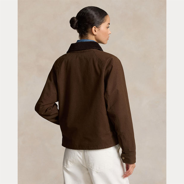 Brun Cropped Utility Jacket - Stilshoppen