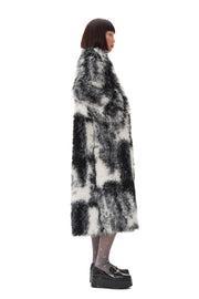 Sort/hvit  Faux Fur Coat - Stilshoppen