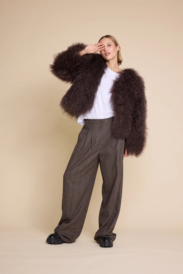 Brun Line Fur - Stilshoppen