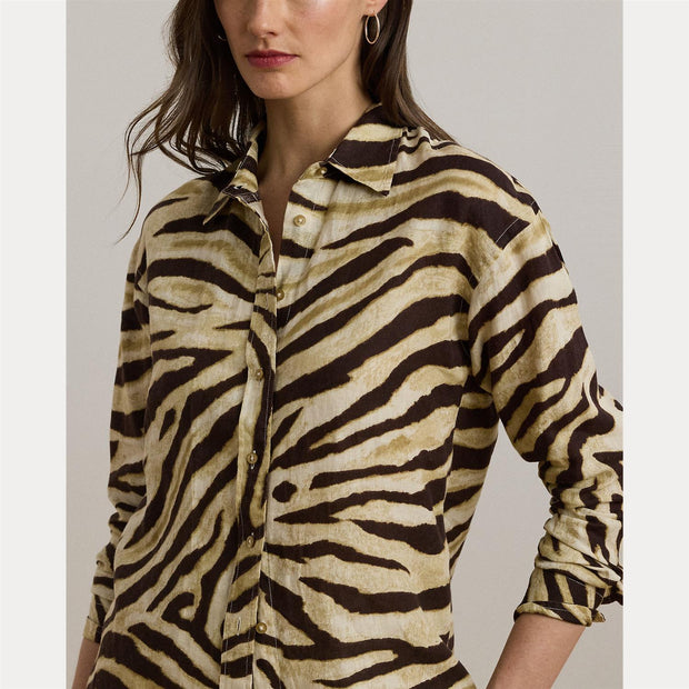 Zebra Print Relaxed Fit Lauren Shirt - Stilshoppen