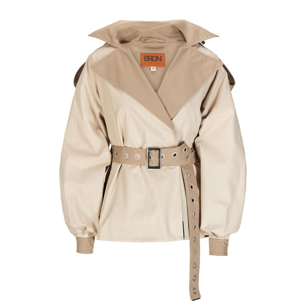 Sand Duskregn Short Trench Coat