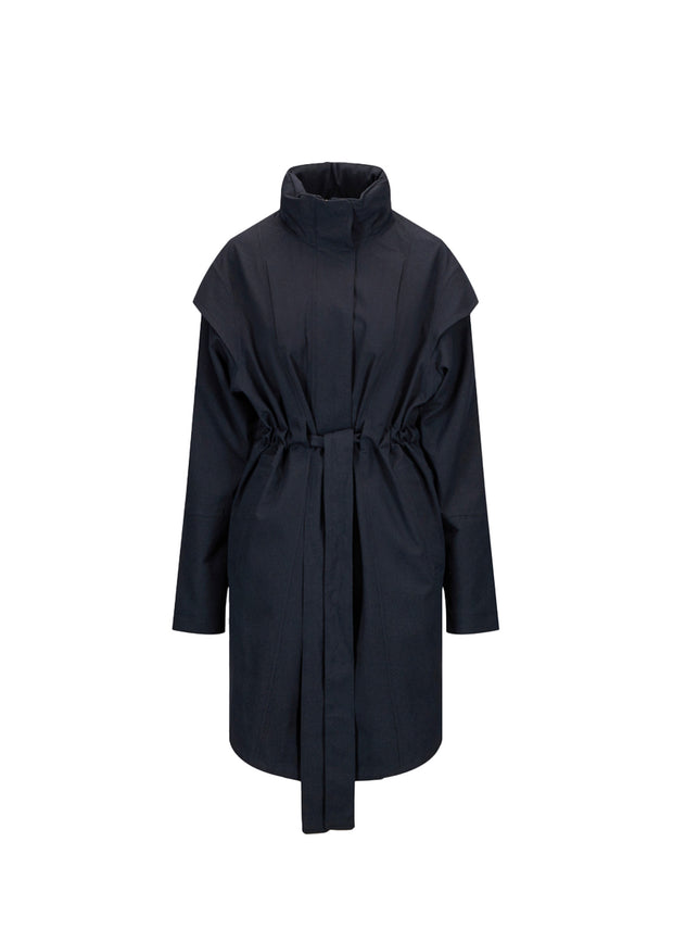 Dark Navy Monsun Coat - Stilshoppen