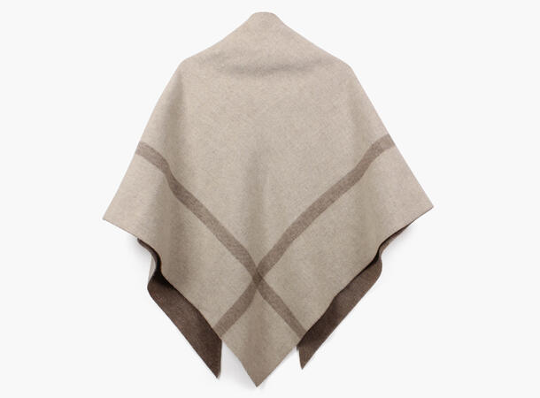 Beige NOHR Nina To-sidig Triangel Sjal