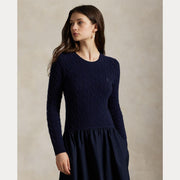 Navy Flare Dress - Stilshoppen