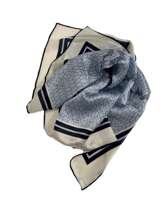 Offwhite/blue Dolly Scarf