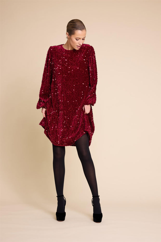Red Luna Sequins Dress