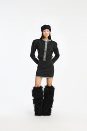 Sort Firm Knit Cardigan - Stilshoppen