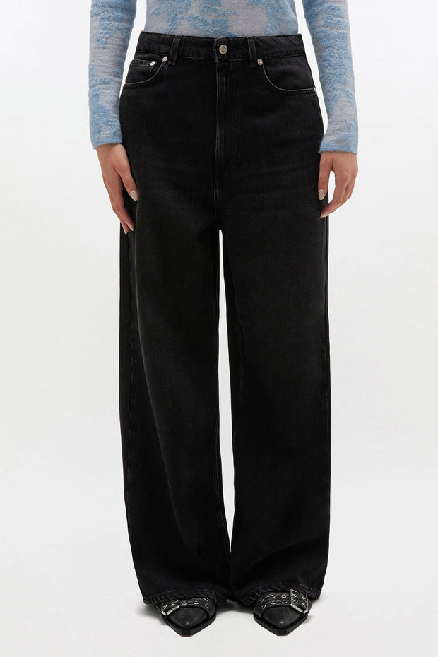 Sort Soft Rigid Baggy Jeans - Stilshoppen
