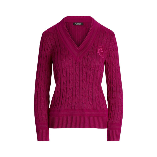 Fuchsia Cabel Cricket Sweater