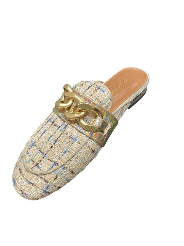 Blue/Beige/Gold  G-Sammy-73 slip inn shoe - Stilshoppen