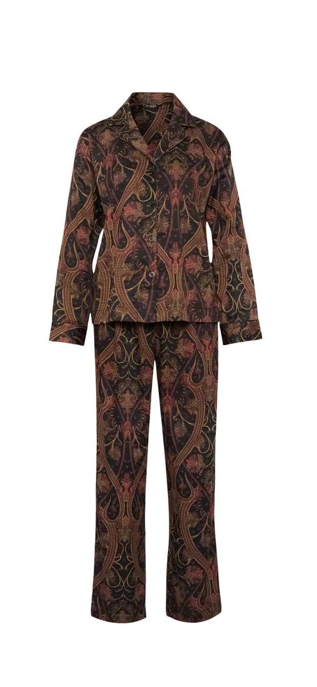 Lrl L/s Notch Collar Long Pant Pj Set