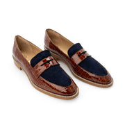 Navy  & Tan Loafer