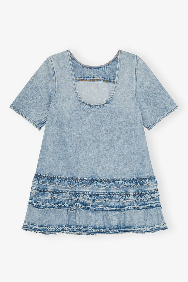 Soft Rigid Open Back Mini Dress