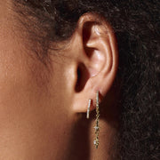 Winny Crustal Stars on Chain Hoop Earrings