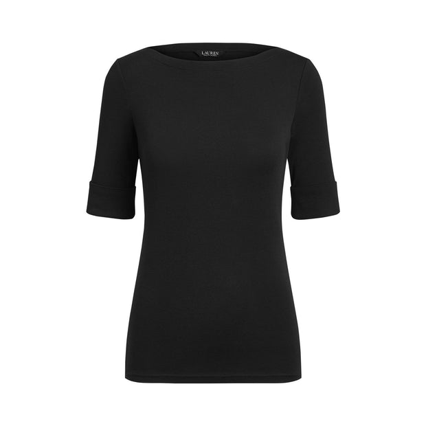 Sort Boatneck Top - Stilshoppen