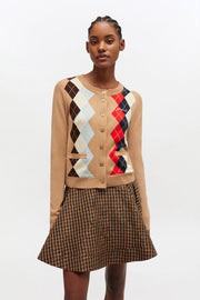 Beige Cashmere Wool Mix Cardigan - Stilshoppen