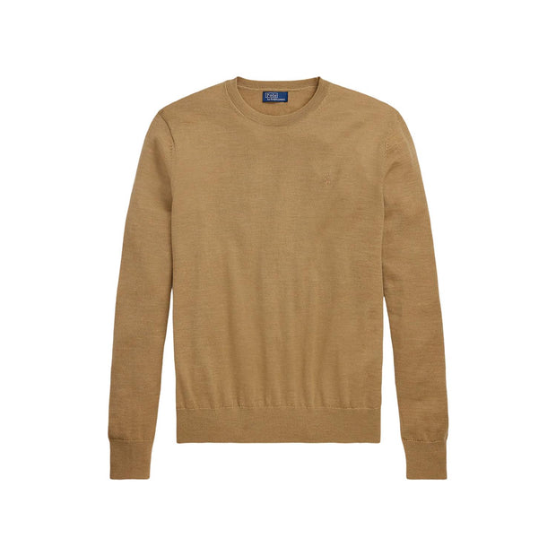 Camel Wool Crewneck Sweater - Stilshoppen