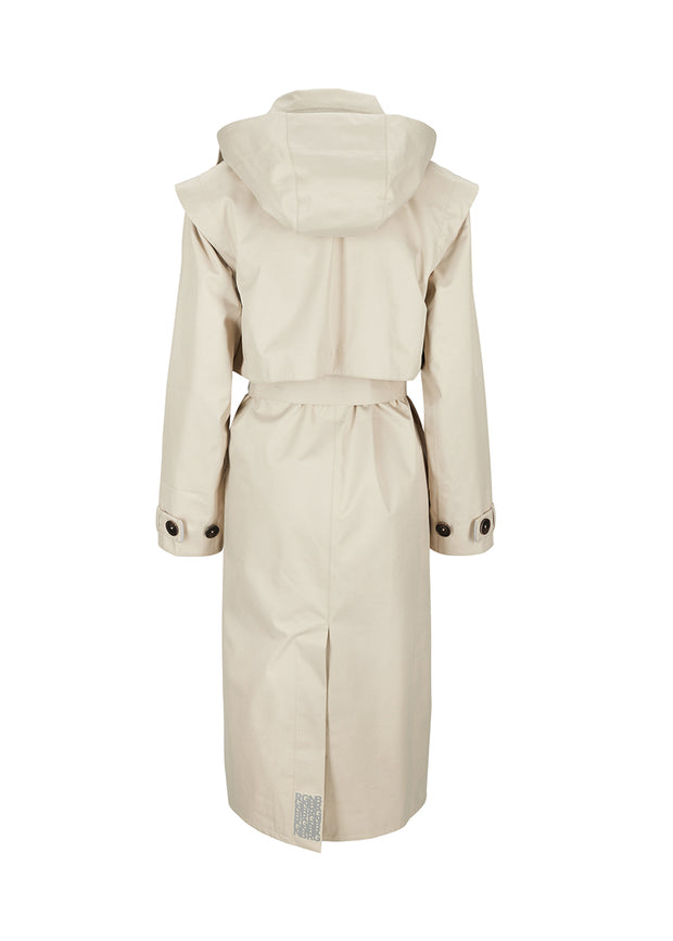 Sand Regndråpe Trench Coat - Stilshoppen