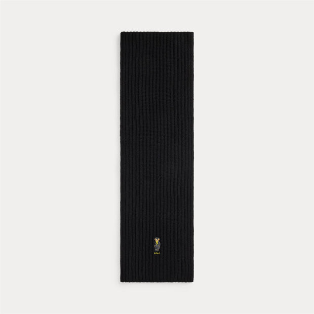 Black Polo Bear Scarf