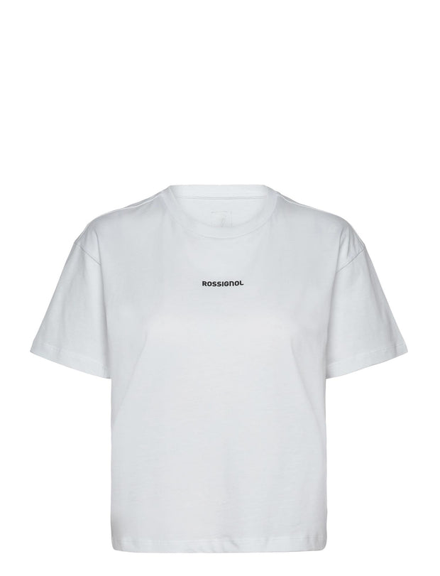 Hvit W Presset Tee