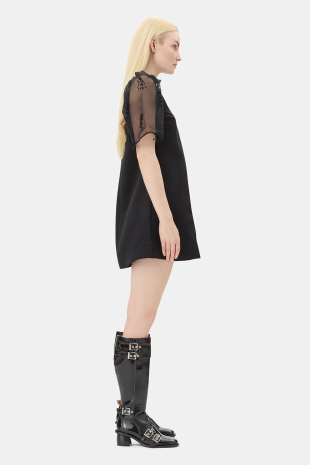 Sort Fringed Oranganza Mini Dress - Stilshoppen