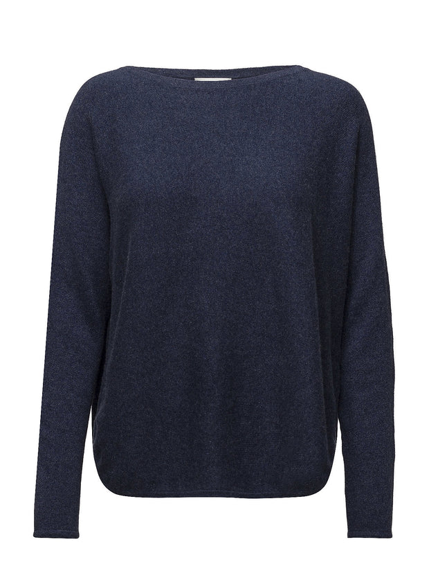 Demim Blue Curved Sweater - Stilshoppen