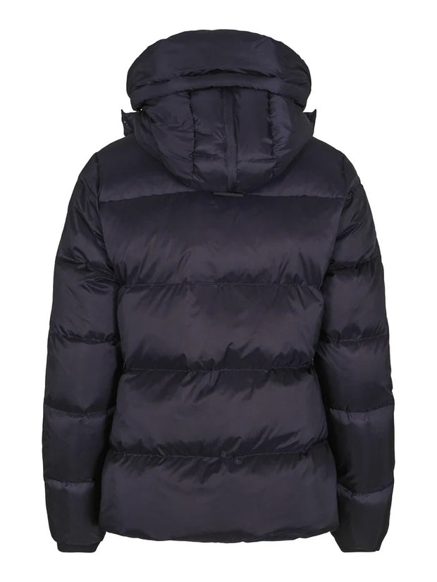 Navy Short Hooded Puffer Jacket