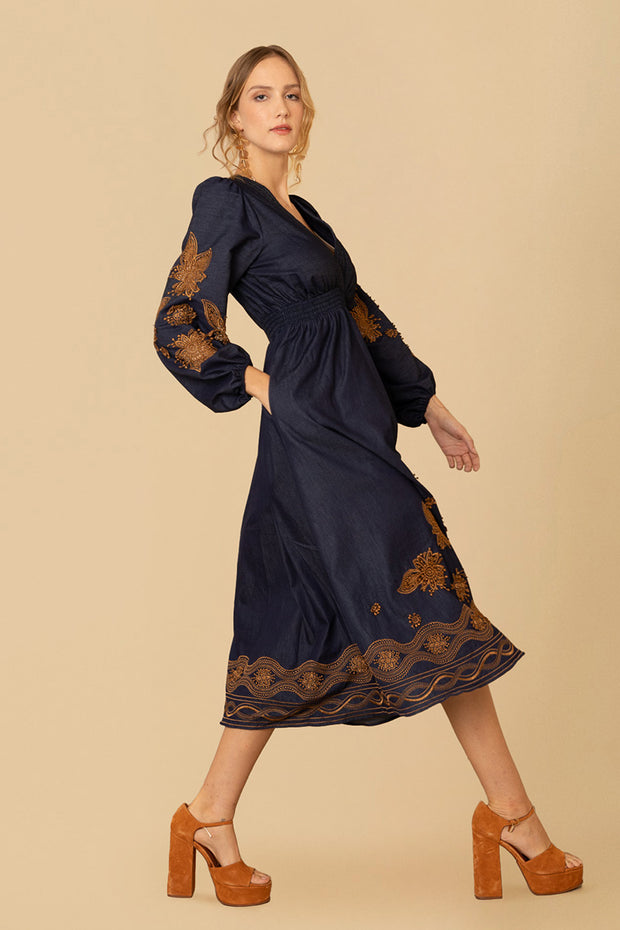 Mørkeblå Paulina Dress