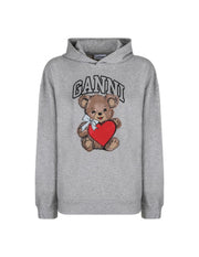 Grå Isoli Bear Oversized Hoodie - Stilshoppen