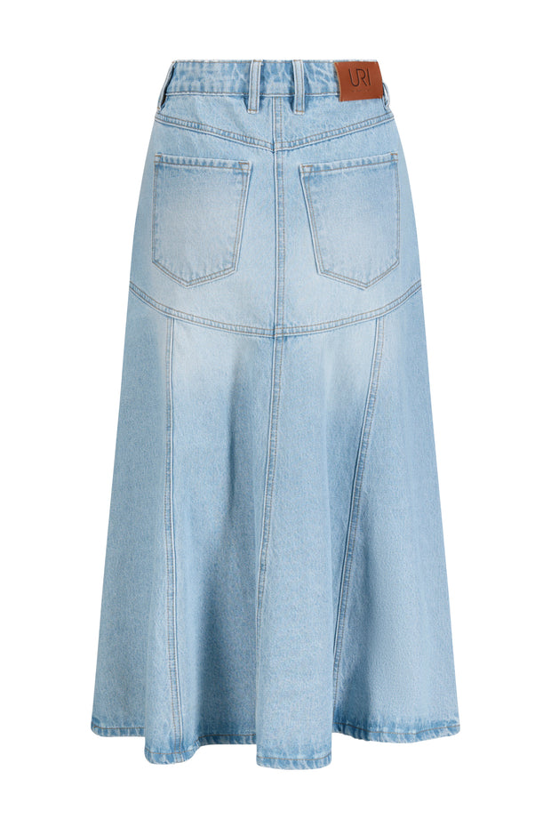 Lyseblått Malibu Denim Skirt