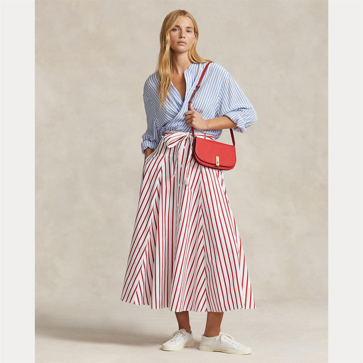 Rødt/hvitt  A-line skirt