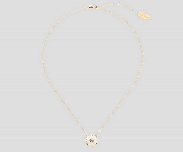 Sort/cream The Medallion Pendant - Stilshoppen