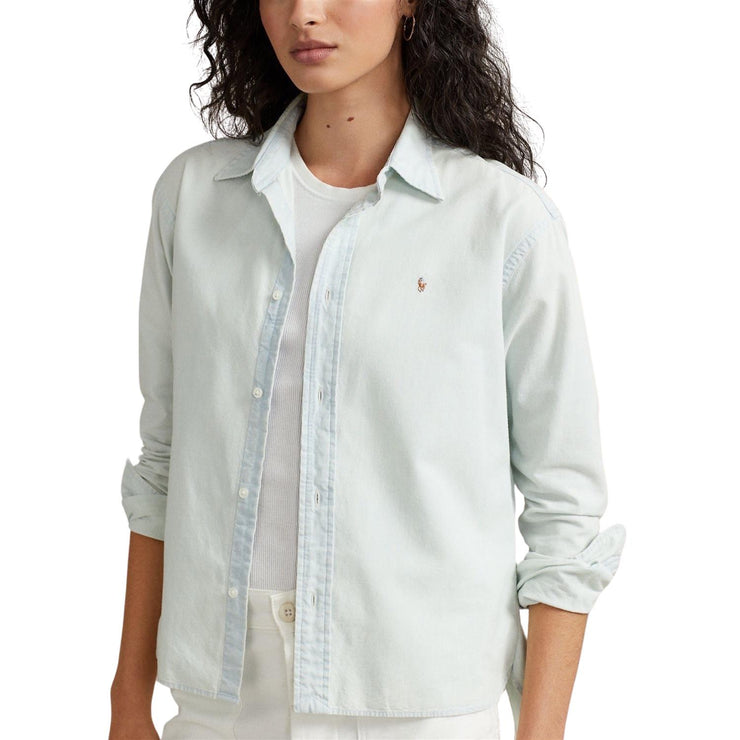 Chambray N WD CRP ST-Long SLV Button Front Shirt