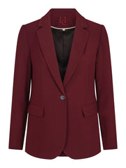 Burgunder Casual Tailored Blazer - Stilshoppen