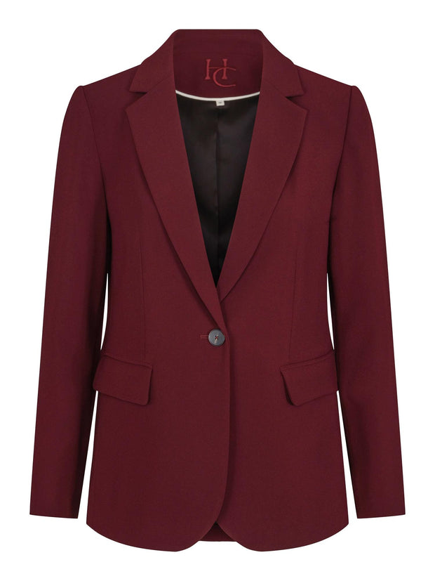 Burgunder Casual Tailored Blazer - Stilshoppen