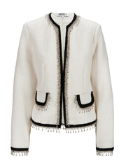 Vinterhvit Windsor Diamond Jacard jacket - Stilshoppen