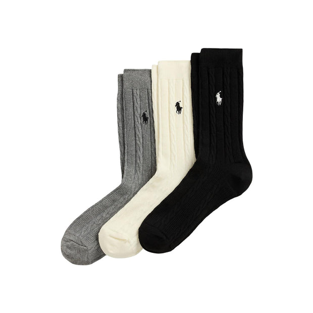 Cable Crew Sock 3 Pack