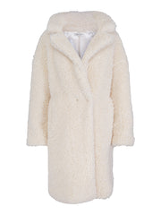 Creme Long Faux Fur Coat - Stilshoppen