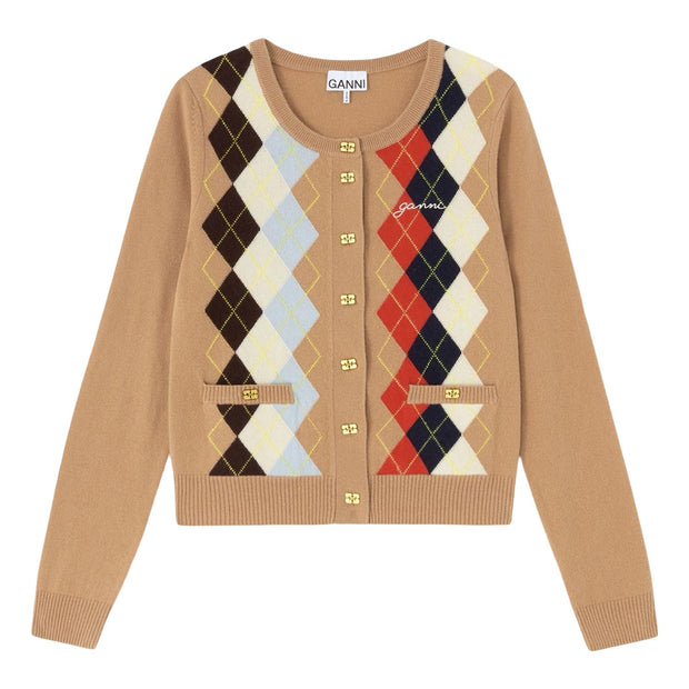 Beige Cashmere Wool Mix Cardigan - Stilshoppen