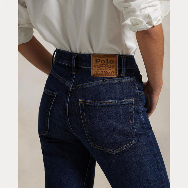 Blå High Rise Straight Jeans - Stilshoppen