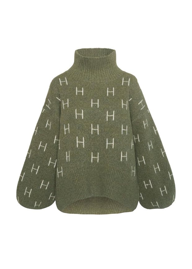 Grønn Fam Short Sweater