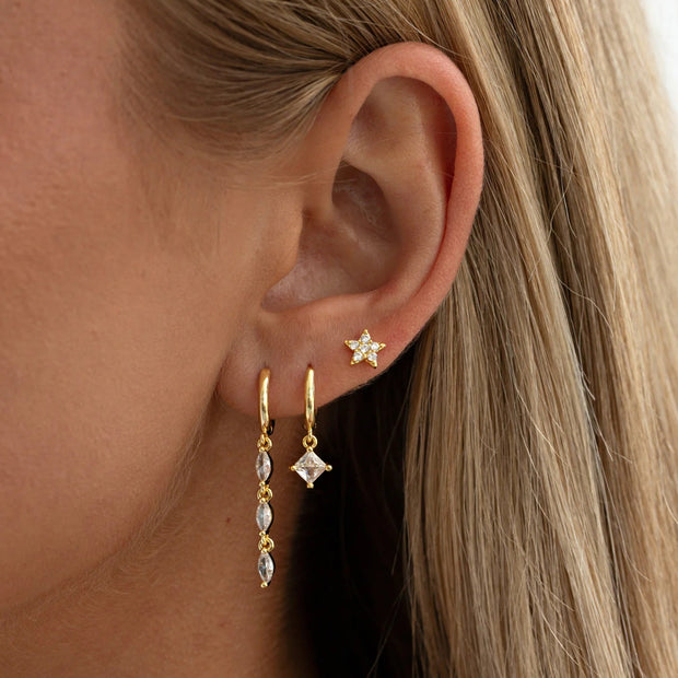 Carina Crystal Party Hoop Earrings