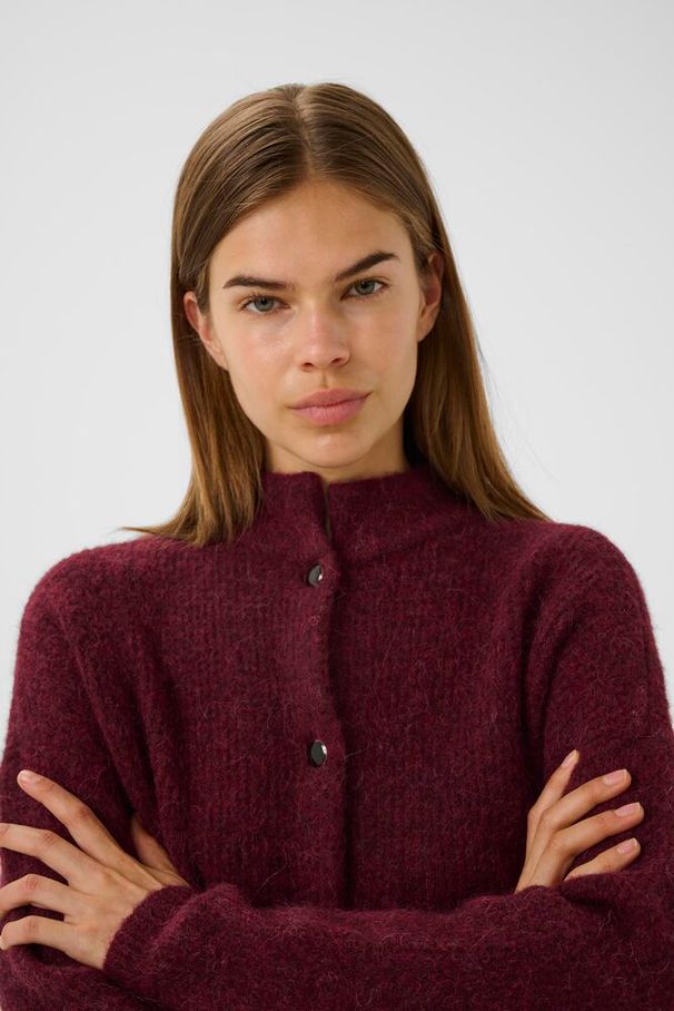 Burgunder AlphaGZ Short Cardigan - Stilshoppen