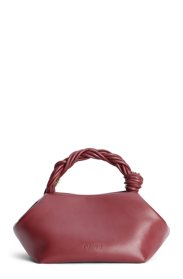 Burgunder Ganni Bou Bag Small - Stilshoppen