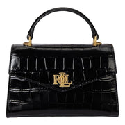 Sort Crocodile Small Farrah Satchel