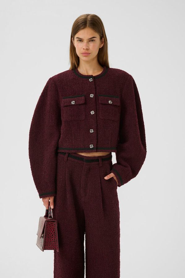 Burgunder GZsigrun Short Jacket - Stilshoppen