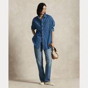 Denim Long Sleeve Button Shirt - Stilshoppen