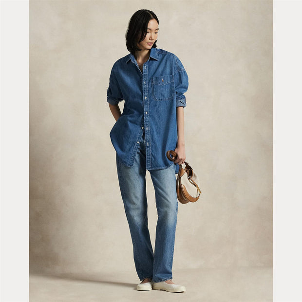 Denim Long Sleeve Button Shirt - Stilshoppen