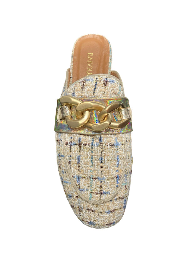 Blue/Beige/Gold  G-Sammy-73 slip inn shoe - Stilshoppen
